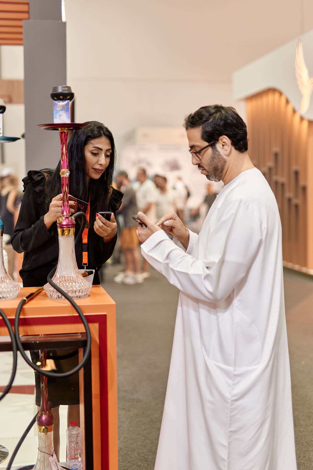 Premium hookah presentation at the ZEZO stand