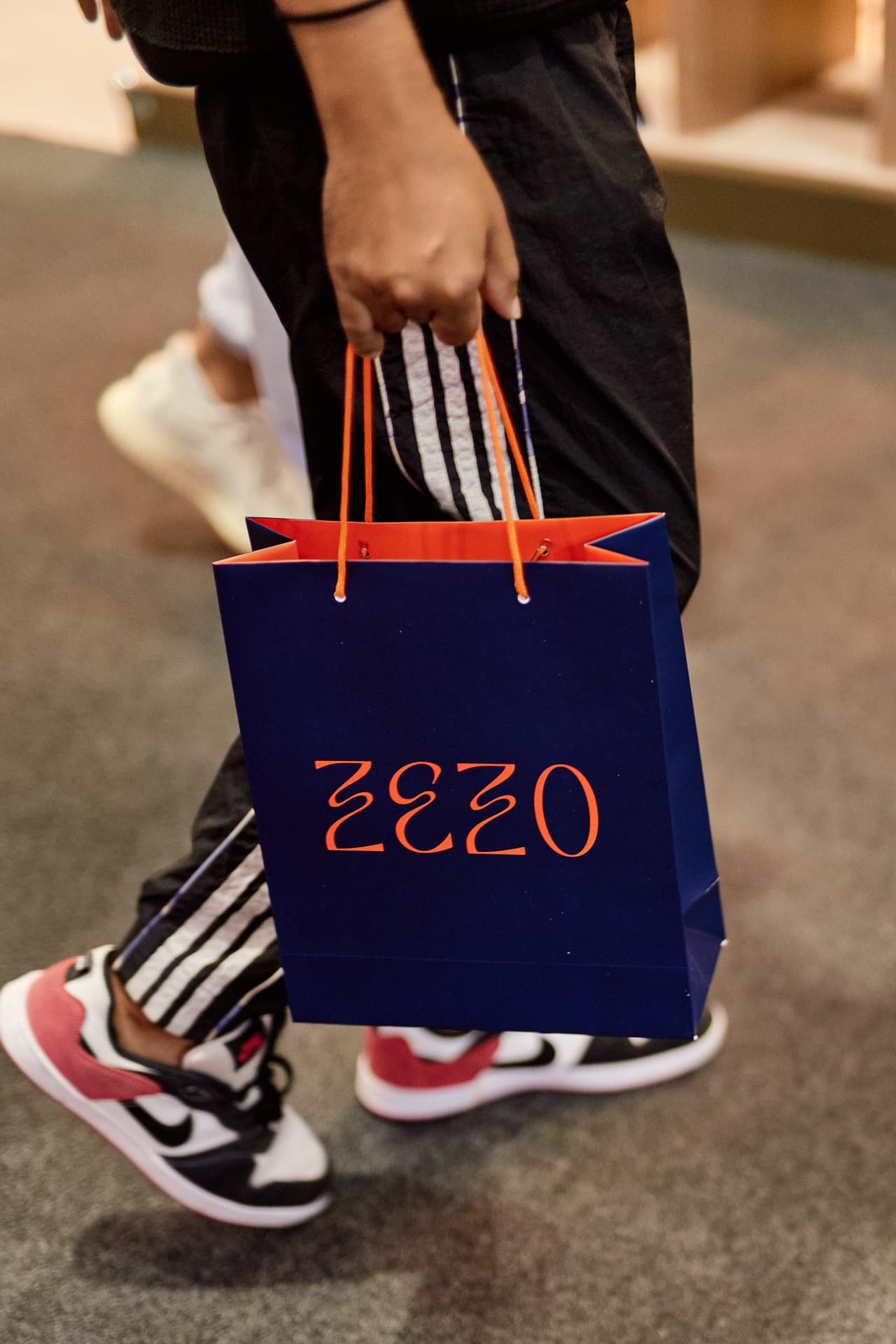 ZEZO bag close-up in a clean branded composition